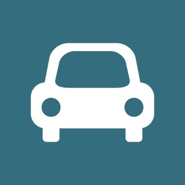 Araba simgesi. Renk vektör illüstrasyonu