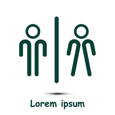 Tuvalet işareti simgesi.