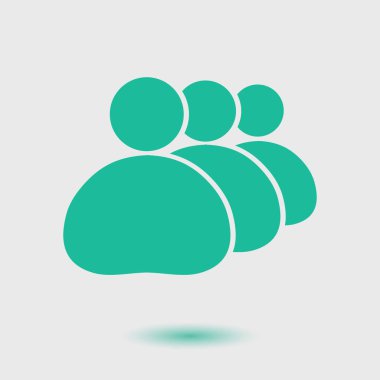 Soyut sosyal işaret simgesi. Düz vektör çizimi