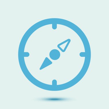 Pusula simgesini yuvarlak vektör çizim