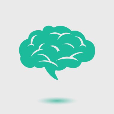 Beyin simgesi. İnsan akıllı akıllı zihin. 