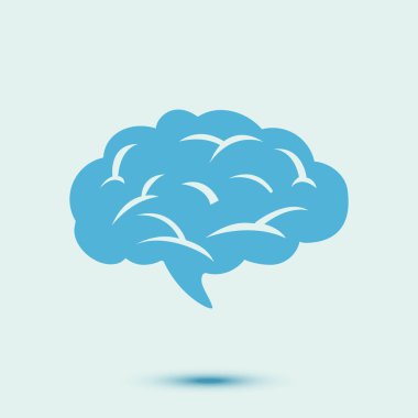 Beyin simgesi. İnsan akıllı akıllı zihin. 