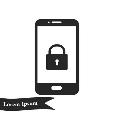 Akıllı telefon soyut simgesi. Renk soyut vektör illüstrasyon