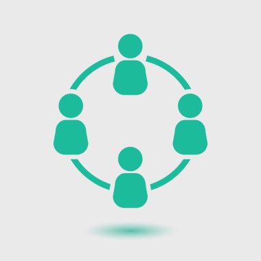 Sosyal ağ tek simgesi. Sosyal bağlantılar ağı.