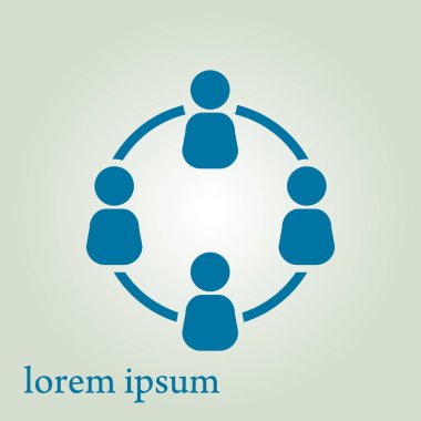 Sosyal ağ tek simgesi. Sosyal bağlantılar ağı.