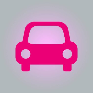 Araba simgesi. Renk vektör illüstrasyonu