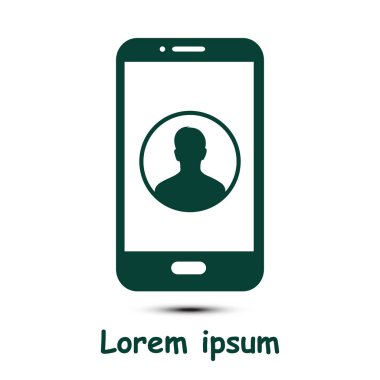 Akıllı telefon soyut simgesi. Renk soyut vektör illüstrasyon