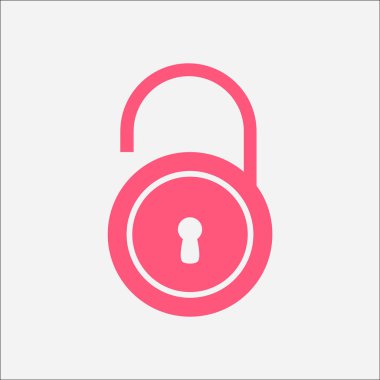 Simgeyi kilitleyin. Vektör renk illüstrasyon