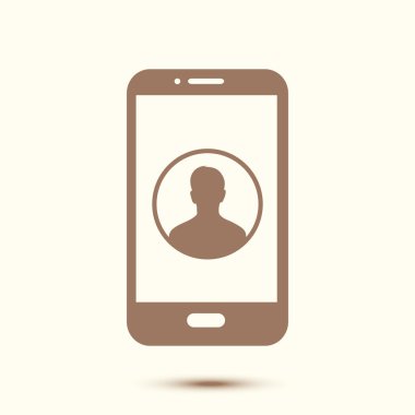 Akıllı telefon soyut simgesi. Renk soyut vektör illüstrasyon