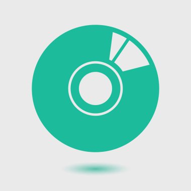 Cd veya Dvd simgesi. Soyut vektör kompakt disk simgesi.