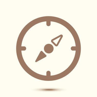 Pusula simgesini yuvarlak vektör çizim