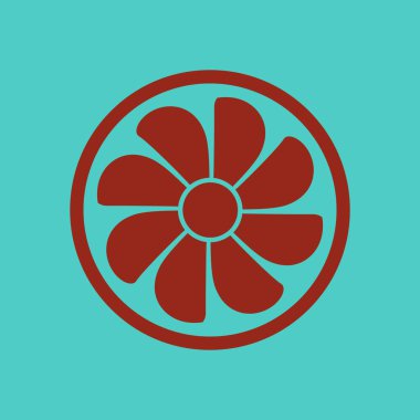 Fan simgesi renk vektör illüstrasyon