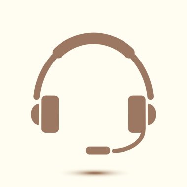 Kulaklığının düz simgesi, vektör çizimi 