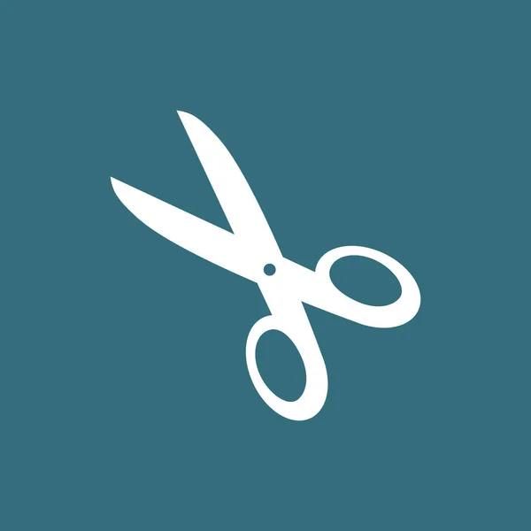 Scissors Icon Flat Design Vector Color Illustration — Stock Vector