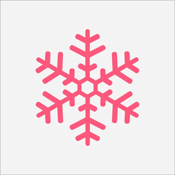 Sneeuwvlok Pictogram Nieuwjaar Decoratie — Stockvector