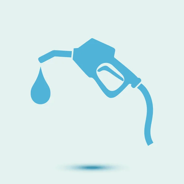 Znak Dyszy Pompy Benzyny Ikona Stacji Benzynowej — Wektor stockowy