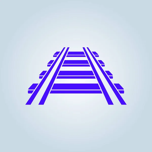 Icono Del Ferrocarril Señal Tren Símbolo Carretera — Vector de stock