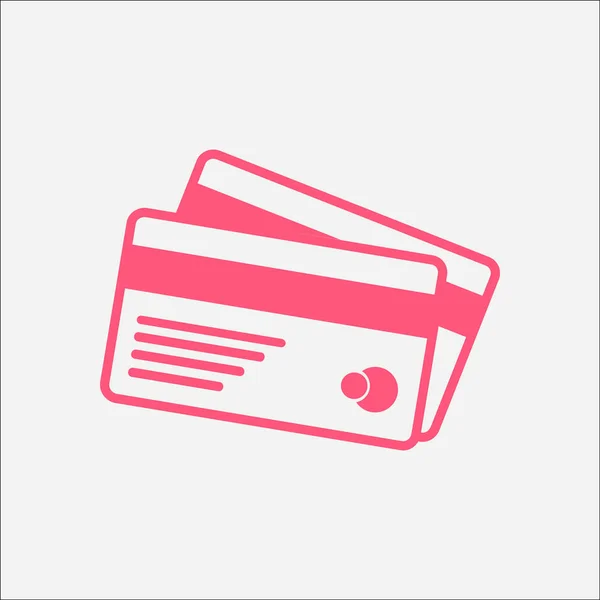 Vector Credit Card Icon Flat Design Style Vector Illustration — Stock Vector