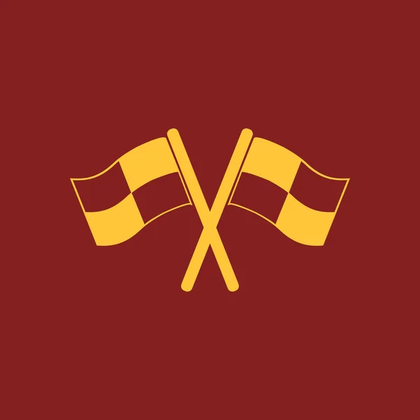 Zászló Ikon Vektor Befest Illusztráció Síktervezési Stílus — Stock Vector