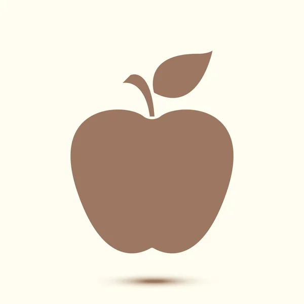 Ícone Apple Ilustração Cor Vetorial — Vetor de Stock