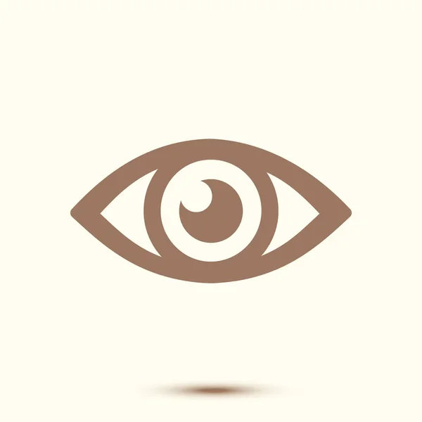 Pictogram Van Een Oog Platte Ontwerpstijl — Stockvector