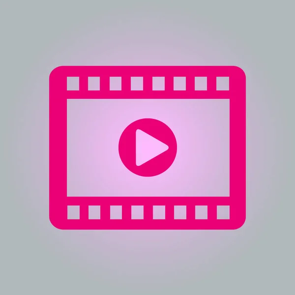 Einfaches Video Symbol Vektorillustration — Stockvektor