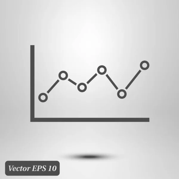 Grafico Icona Grafico Simbolo Dello Schema Illustrazione Vettoriale Colori — Vettoriale Stock