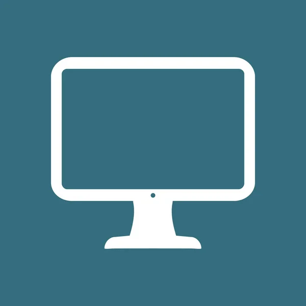 Teken Pictogram Van Vertoning Van Computer Symbool Van Monitor Platte — Stockvector