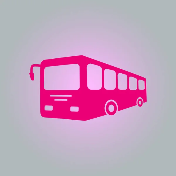 Bus Teken Pictogram Openbaar Vervoer Symbool Abstracte Kleur Illustratie — Stockvector