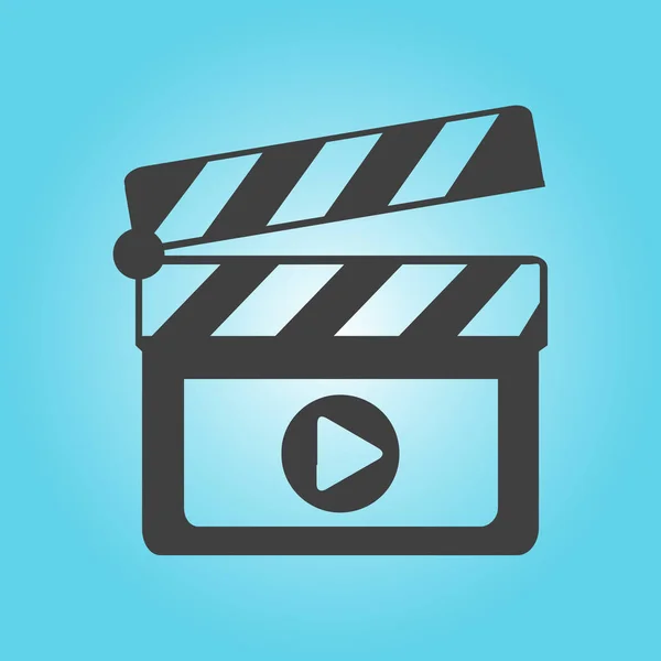 Απλό Εικονίδιο Βίντεο Εικονογράφηση Διάνυσμα — Διανυσματικό Αρχείο