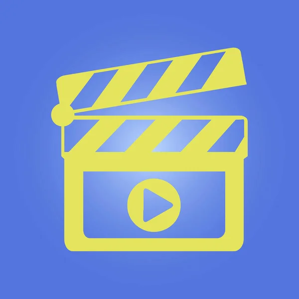 Eenvoudige Videopictogram Vectorillustratie — Stockvector