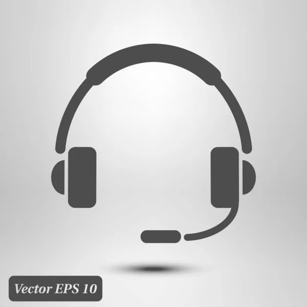 Icono Plano Auriculares Ilustración Vectorial — Vector de stock