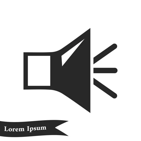 Icono Signo Volumen Del Altavoz Símbolo Estilo Diseño Plano — Vector de stock