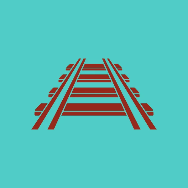 Vasúti Ikonra Vonat Jel Pálya Road Szimbólum Jogdíjmentes Stock Illusztrációk