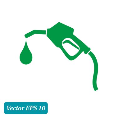 Benzin pompa meme işareti. Benzin istasyonu simgesi. Düz tasarım stili.