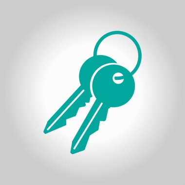 Anahtar simgesi. Kilit erkek. Güvenlik işareti. Düz tasarım stili.