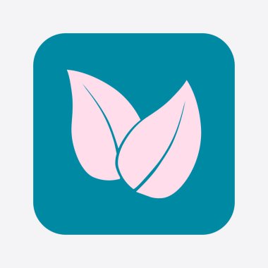 Yaprak simgesi. Taze doğal ürün simgesi. Organik ürün işareti. Düz tasarım stili.