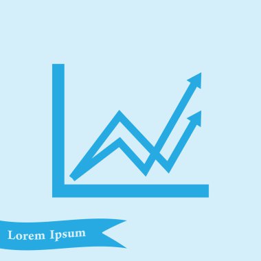 İş grafiği. Grafik düz simgesi