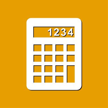 Hesap makinesi simge. Düz tasarım stili. EPS 10