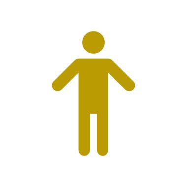 İnsan erkek işaret simgesi. Erkek Sembolü. Erkekler tuvaleti. Düz stil. EPS 10.