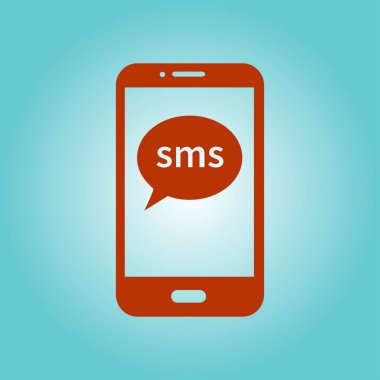 Akıllı telefon simgesinin vektör illüstrasyonu 