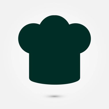 Chef şapka işareti simgesi. Şapka pişirme sembolü.