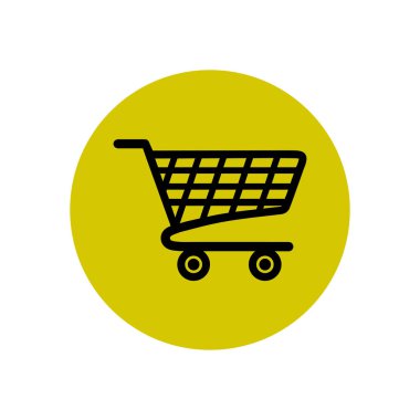 grafik alışveriş düz simgesi