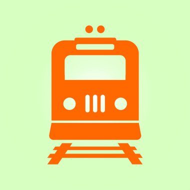 Tren simgesi. Metro erkek. Tren istasyonu işareti.