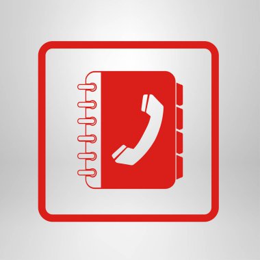 Telefon Rehberi düz simgesi. Düz tasarım stili.