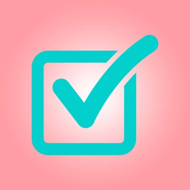 Kontrol listesi simgesi. Kutu işaretinde işaretle.