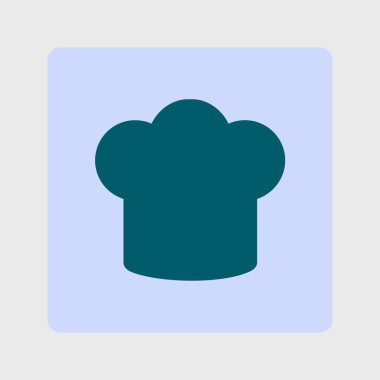 Chef şapka işareti simgesi. Şapka pişirme sembolü.