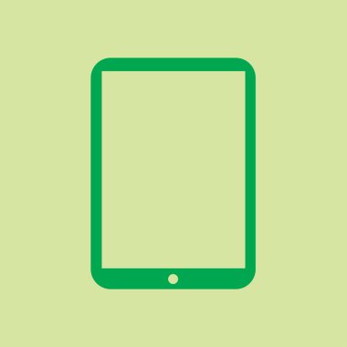 Modern dijital tablet Pc simgesi. Düz tasarım simgesi. EPS 10 vektör.