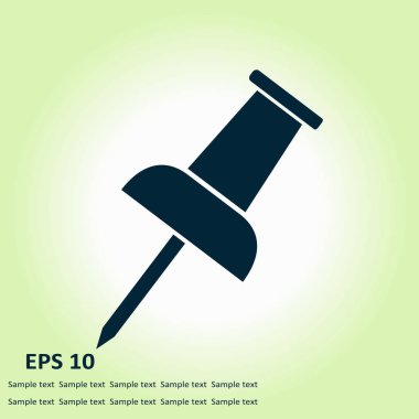  PIN simgesi itmek. Vektör Eps 10. 