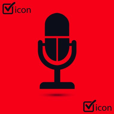 Hoparlör simgesi. Canlı müzik işareti. Düz tasarım stili. 